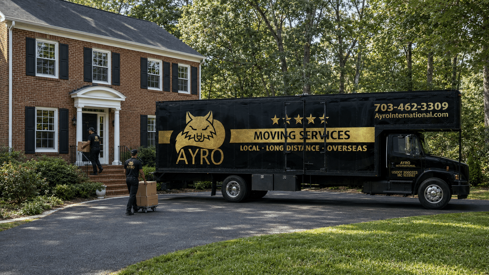 AYRO movers in Stafford, VA completing a residential move