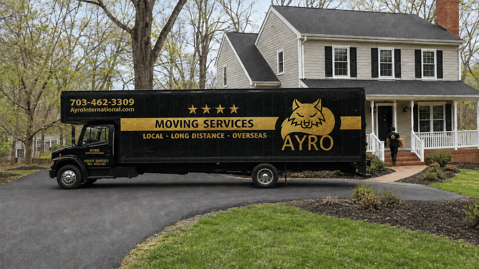 AYRO movers in Fredericksburg, VA completing a residential move